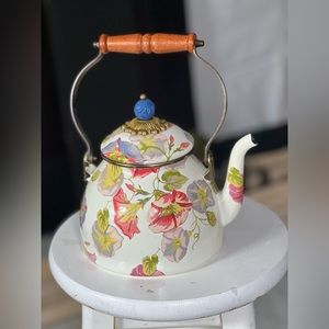 Mackenzie-Childs Tea Kettle - Floral motif
